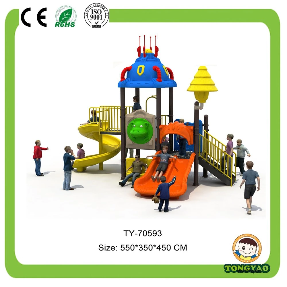 Plastic Slide Outdoor Preschool Adventure Playground Equipment for Children (TY-70593)