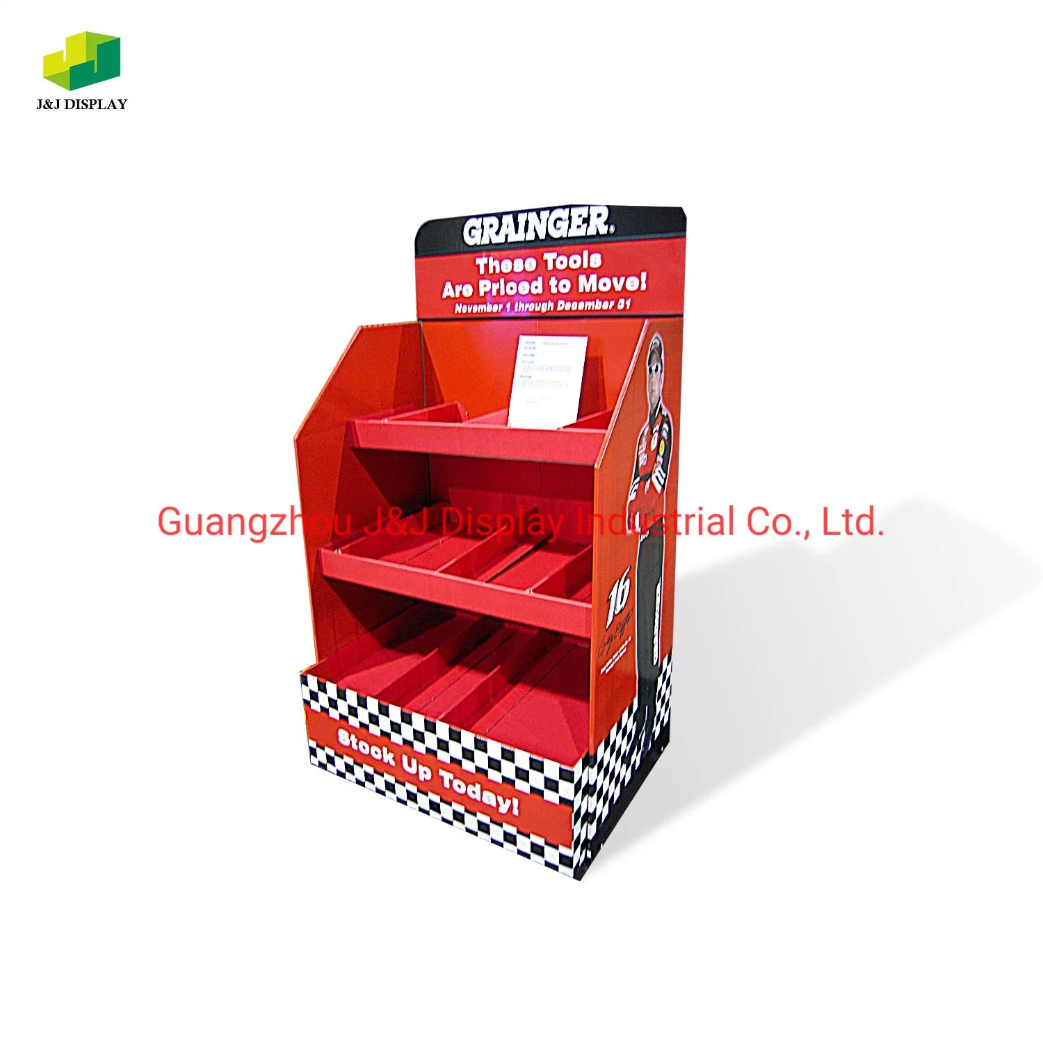 Custom POS Pop up Cardboard Paper Corrugated Storage Supermarket Advertising Store Wine Retail Carton Floor Pallet Display Stand Shelf Rack