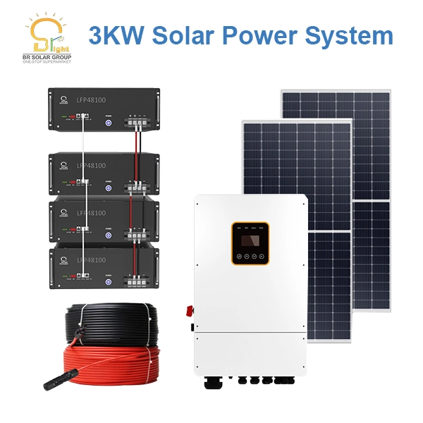 Nueva batería de alta calidad Industrial Iluminación del panel de Sistema de alimentación Br-Solar solares domésticos