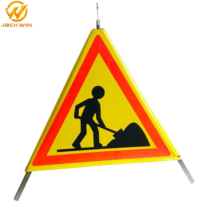 Europe Market Galvanized Foldable Reflecting Tripod Warning Sign