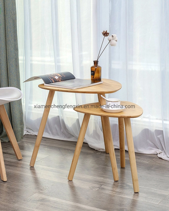 Set von 2 Bamboo Nesting Coafeseite skandinavische Beistelltische Für Heim und Büro