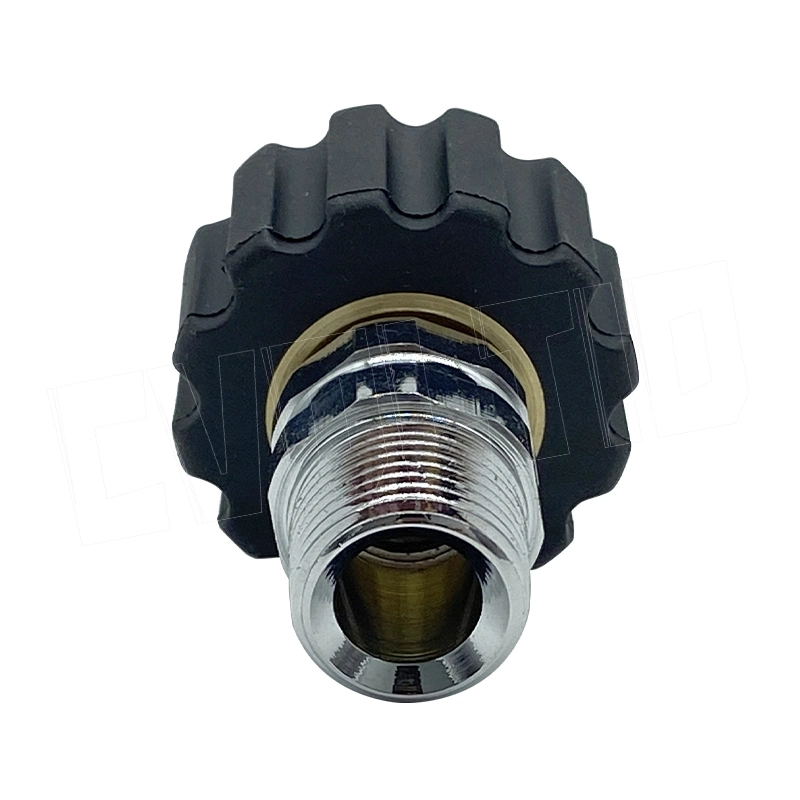 3/8 Inch NPT Fitting to M22 14mm Nickel Plated Brass Pressure Washer Hose Adapter