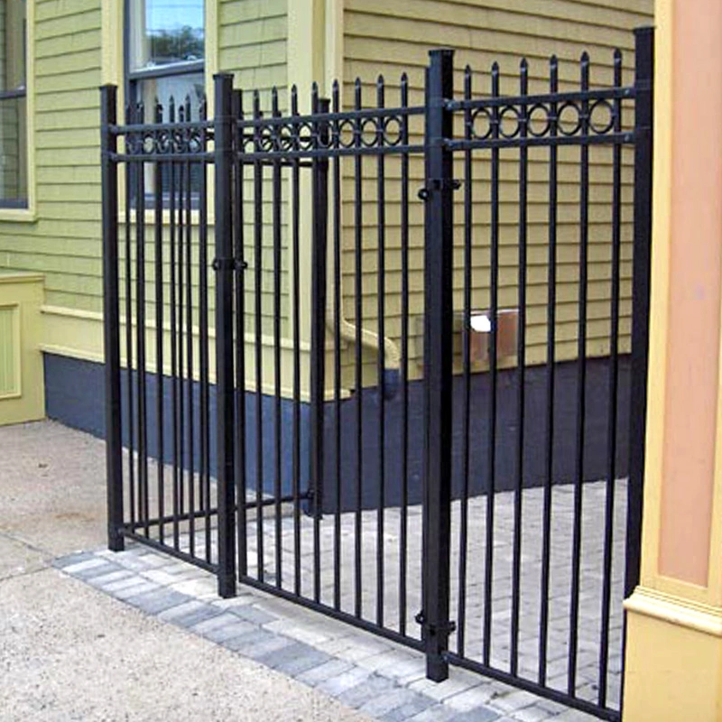 Fancy Aluminum Fence Easily Assembled Custom 6 FT 3 Rail Flat Top Aluminum Fence Panels Good Sell