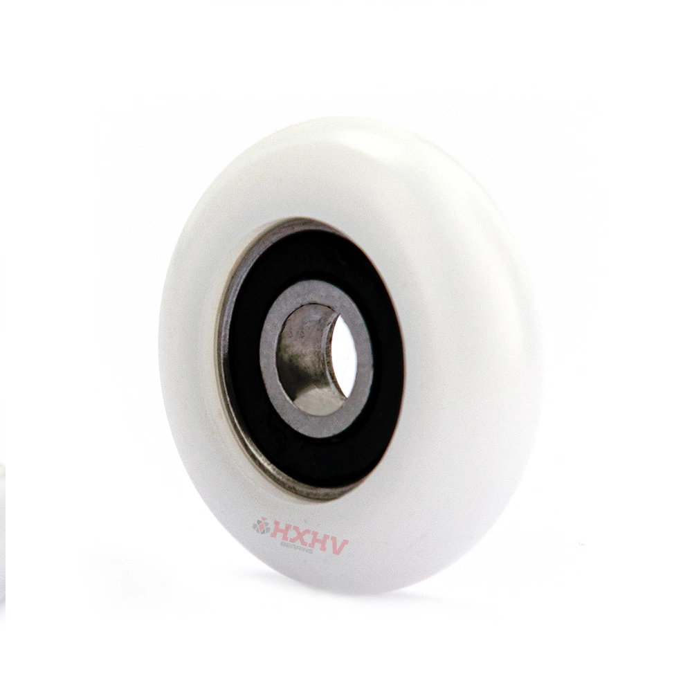 HXHV Good quality round shape roller sliding nylon pulley wheels with 625zz bearing 5*23*7mm