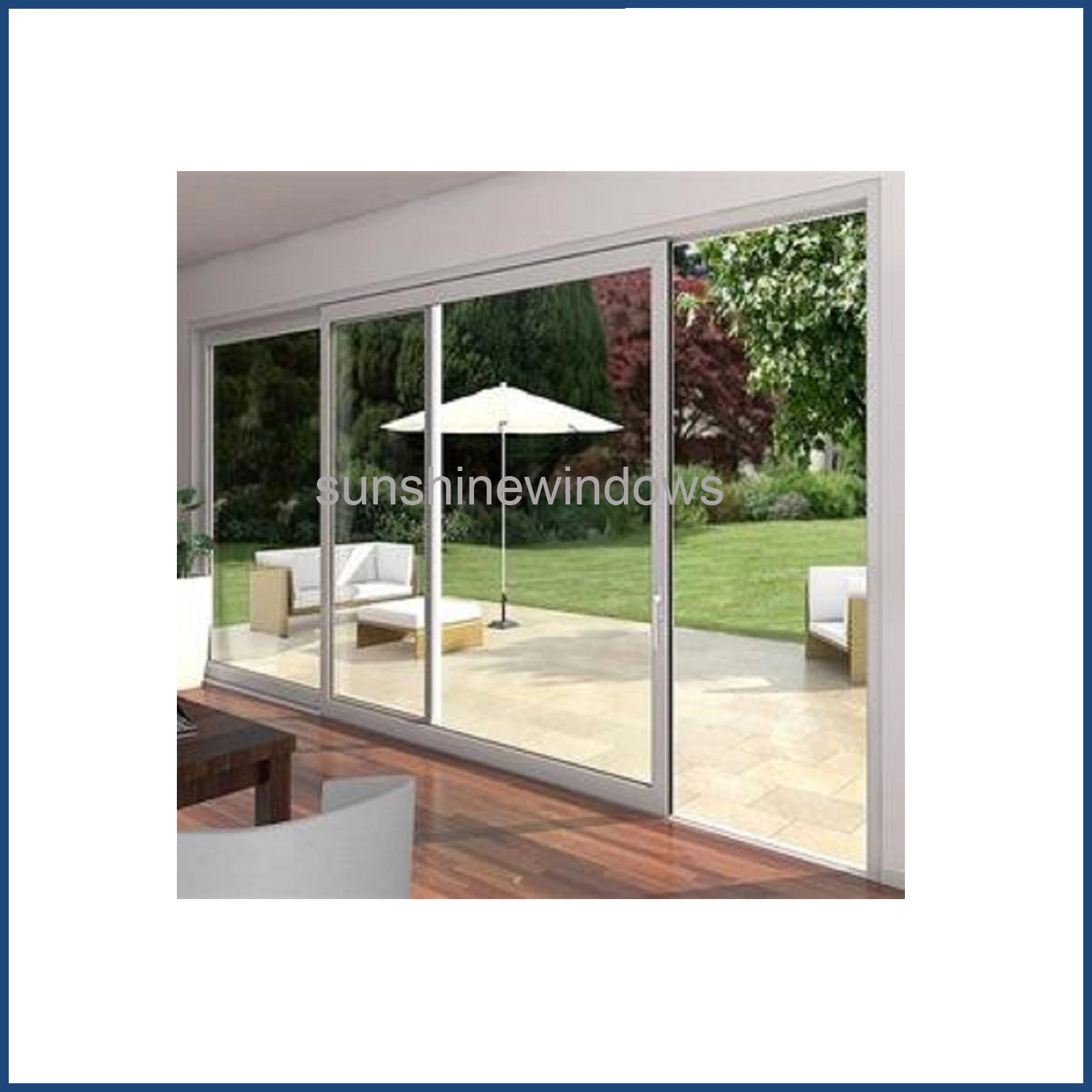 Plastic Profile Hurricane Impact Sliding Door