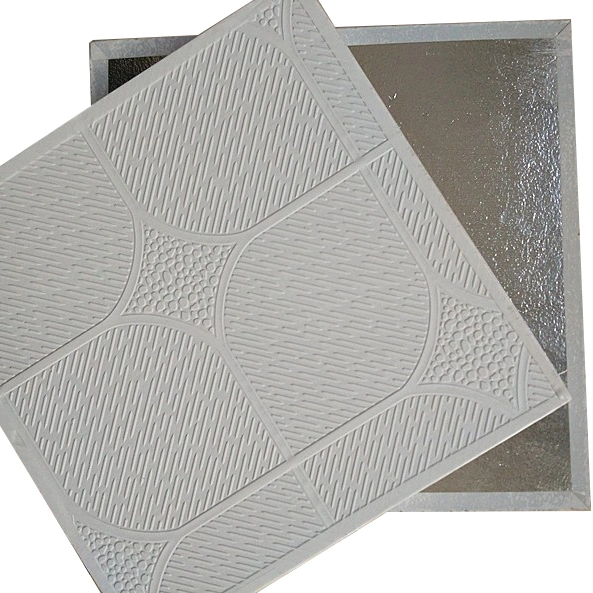 2 by 2 Feet PVC Coated Gypsum Ceiling Board PVC Film Laminated Gypsum Ceiling Tile with T Grid System Plasterboard Drywall for Ceiling Roof