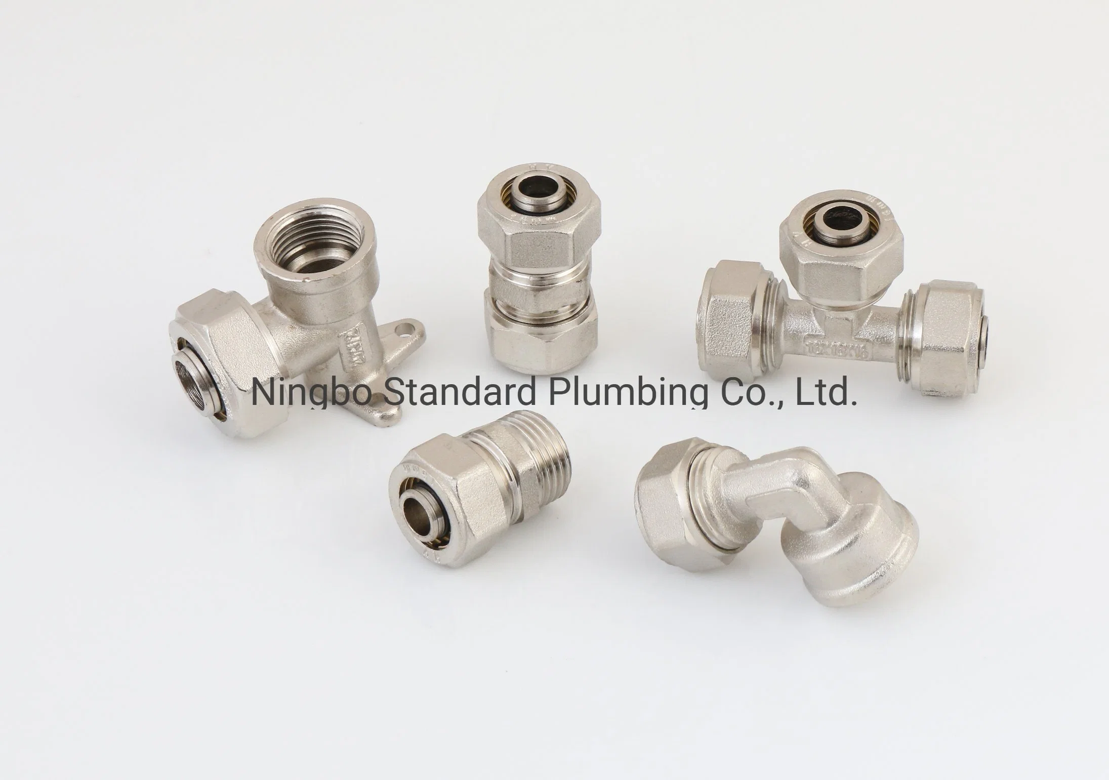 Brass Compression Female Tee Fittings for Pex-Al-Pex Pipes