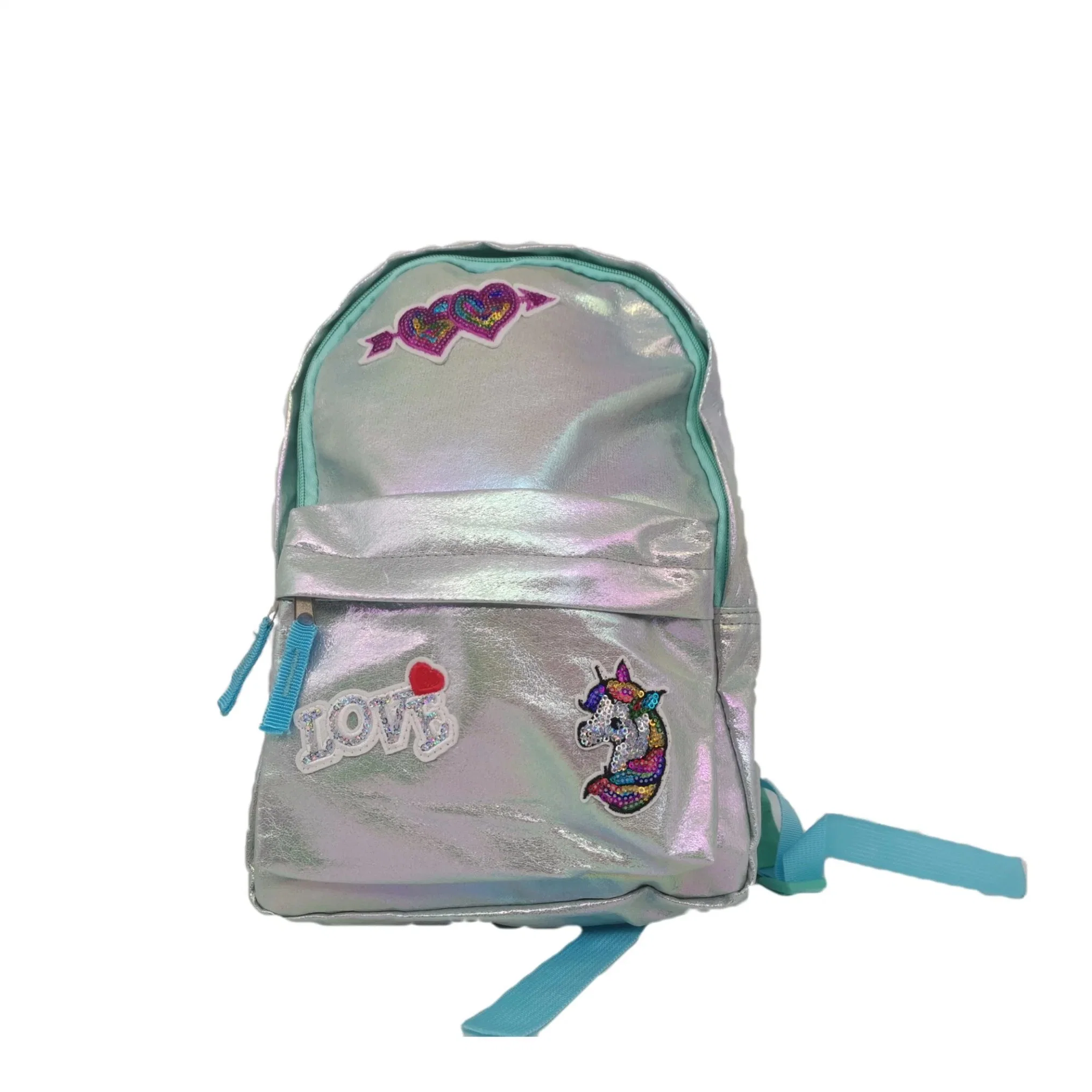 Design exclusivo cintilantes Unicorn Pink mochilas Lazer Sacos de escola para meninas