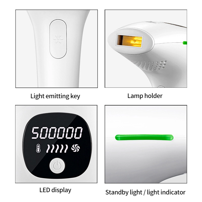 Homehold Portable luz pulsada Dispositivo para o corpo do lado da perna