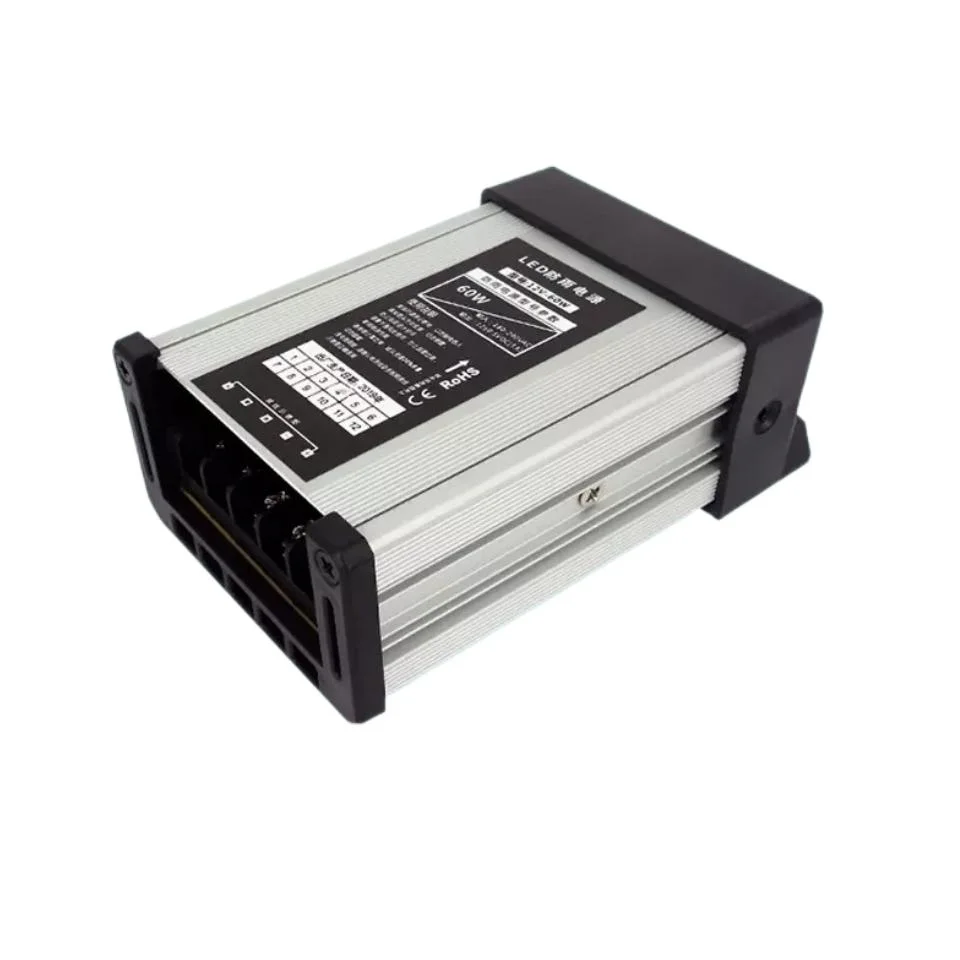 AC to DC 12V 60W 5A Rain-Proof SMPS Single Output Series LED Lighting Transformer Rainproof Power Supply