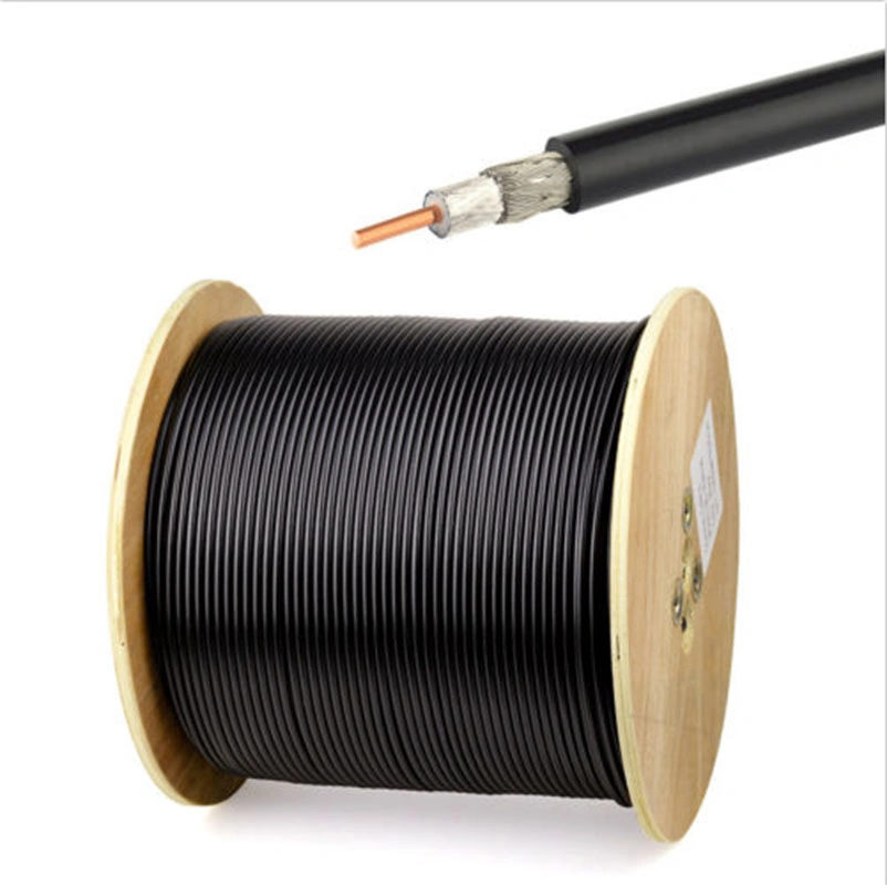 Coaxial Cable Rg59+2c Power Cable Copper/CCS Conductor Double Shielded 2core Power Wire for Security Camera