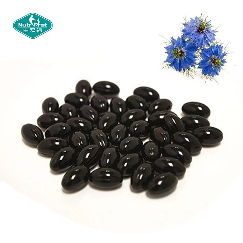 Custom Label Cold Pressed Source Nigella Sativa Softgel Black Seed Oil Capsules for Hair Growth Skin Health