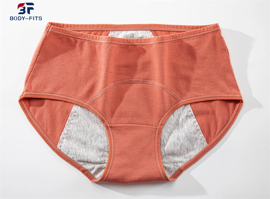 Women Cotton Leak Proof Absorbent Period Menstrual Period Panties Anti-Microbial Menstrual Period Brief Underwear