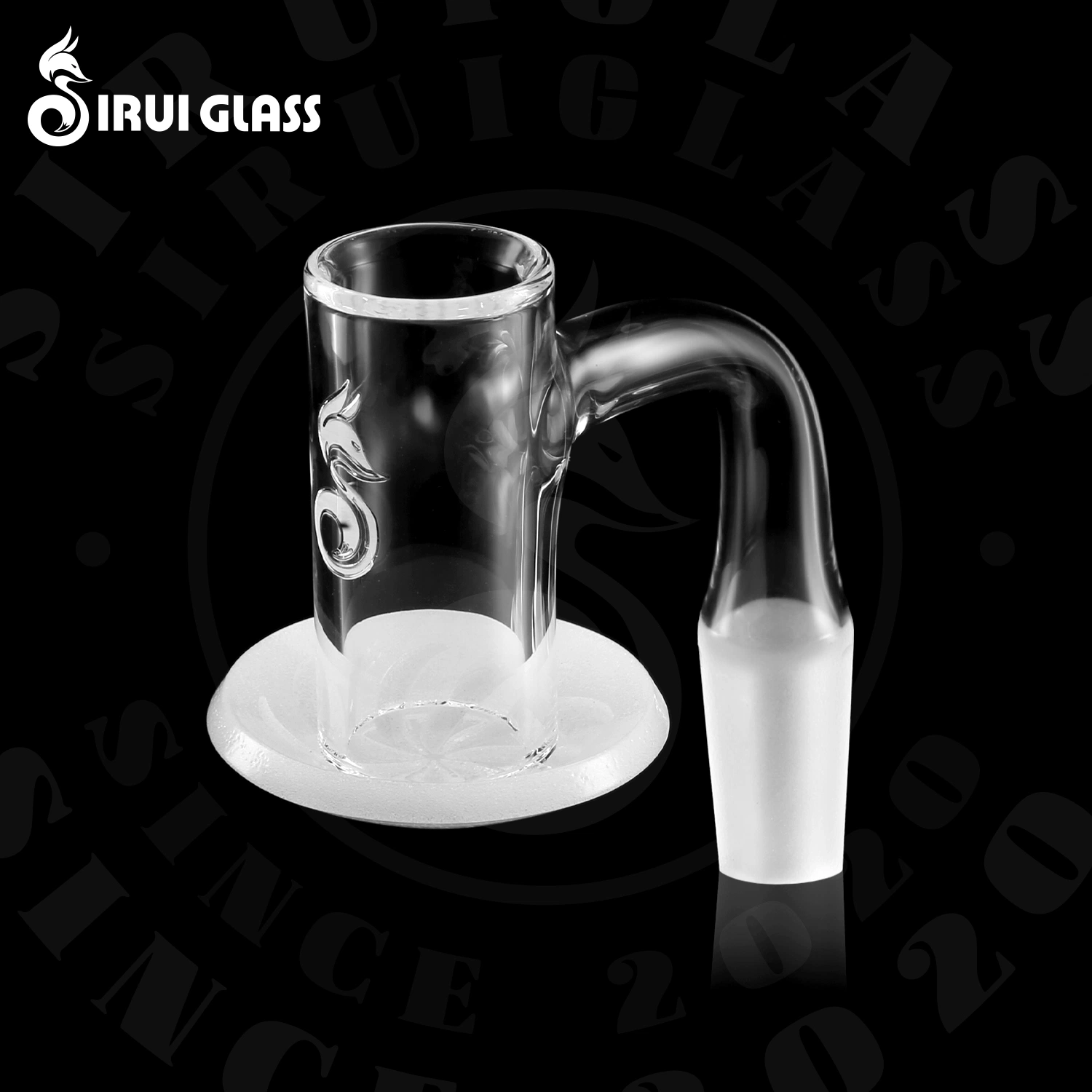 Sirui Flat Top Quartz Banger Fully Welded Elephant Animal High Airflow 14mm Male/Female Joint Glass Water Smoking Pipe DAB Rig Dabbing Tool DAB Nail Banger