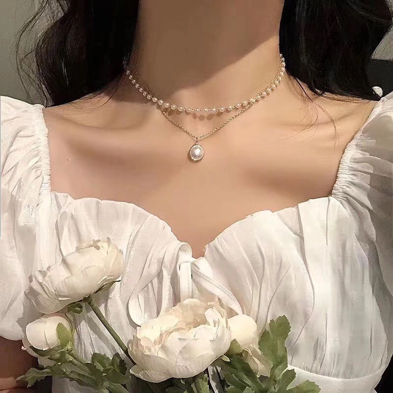 Fashion Simple Double Layer Pearl Necklace Jewelry