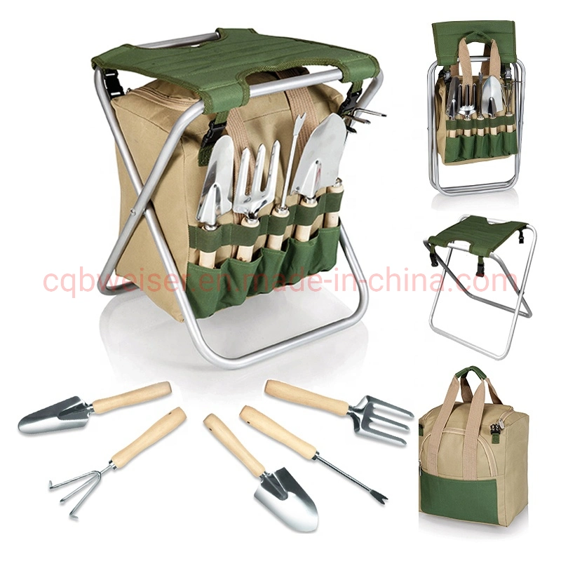 Garden Stainless Foldable Tool Kits and Collapsible Tote Bag