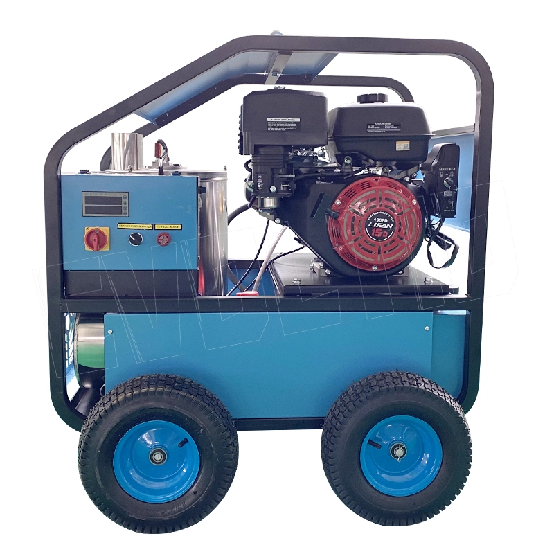 Max 100degree Elektrischer Start 300bar 3600psi 15HP Benzin Warmwasser Hochdruckreiniger