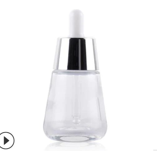 Glass Spray Bottles 30ml Perfume Bottle Flat Square Medical Alcohol Glass Bottles with Atomizer