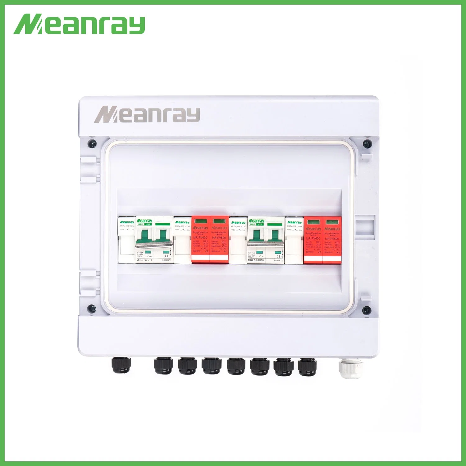 PV Series IP65 DC Solar PV Array Strings Combiner Box with Solar Connector and Cable Gland