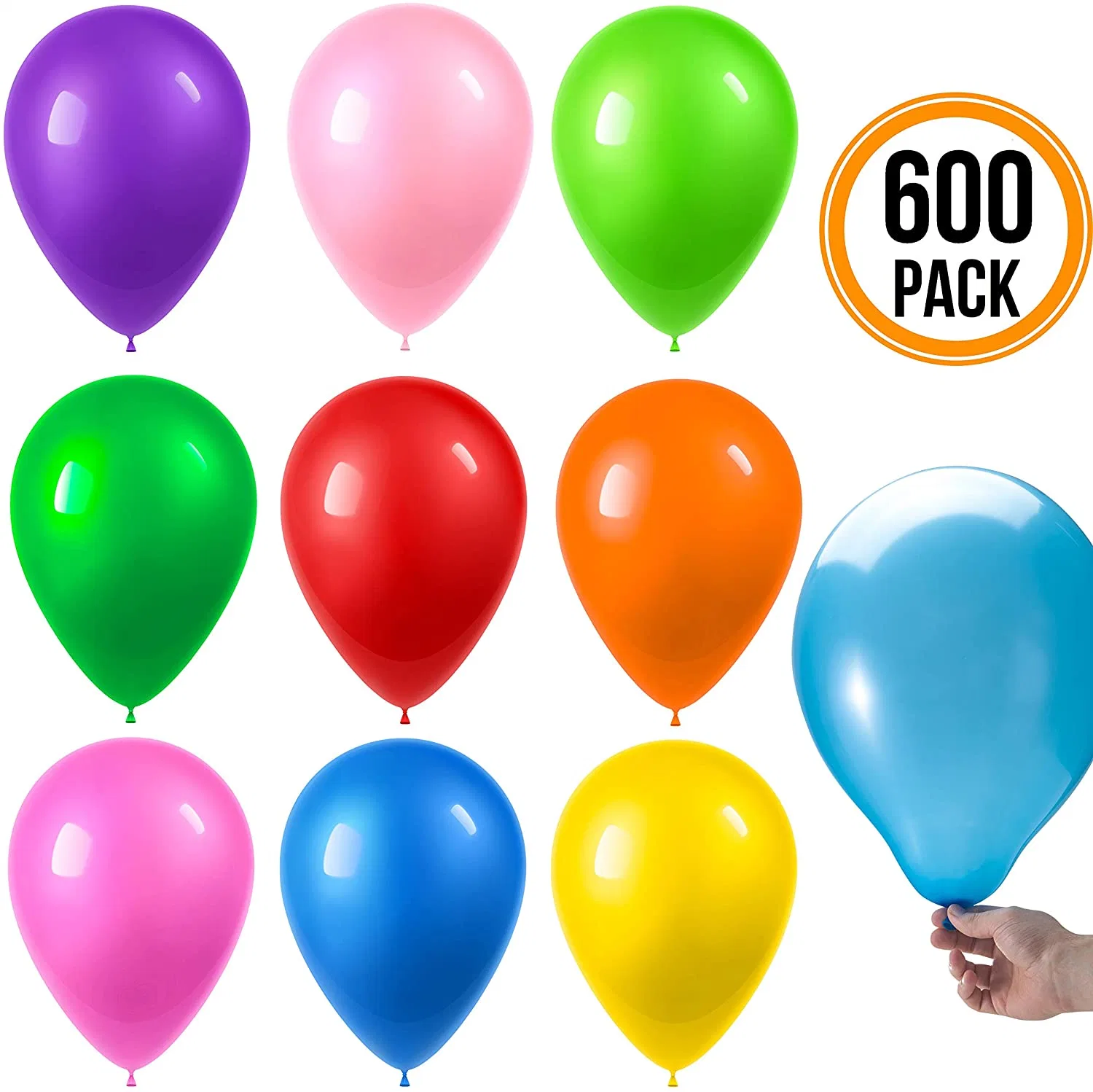 Party Balloons 12 Inch 10 Assorted Rainbow Colors for Party Decorations, Birthday Parties Supplies