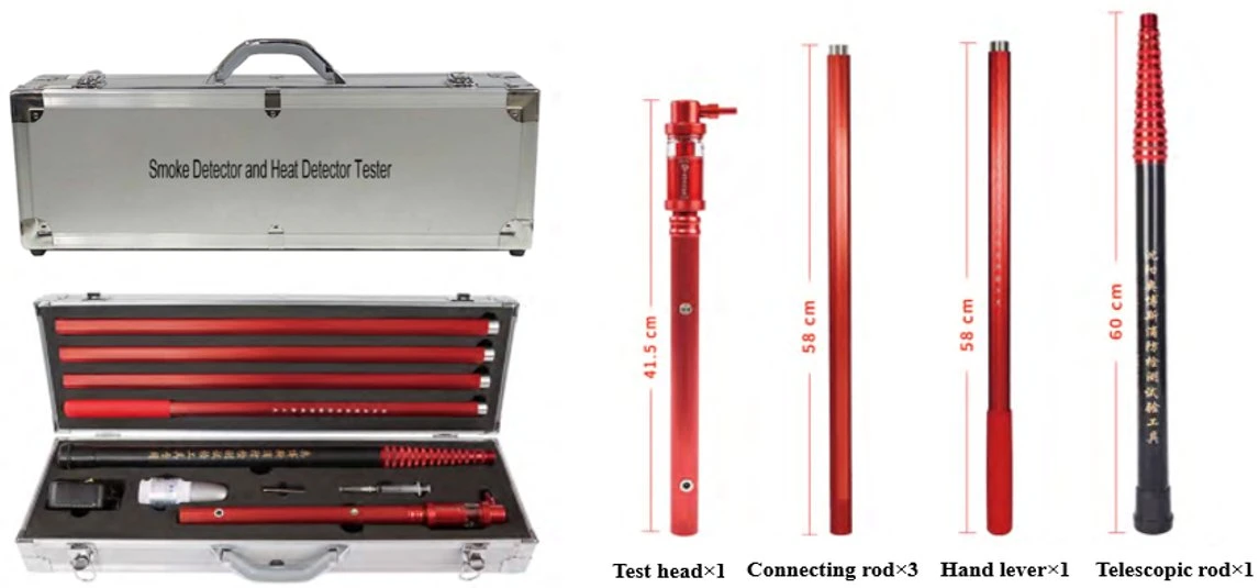 Detector de humo de inducción automática integrado y comprobador de detector de calor