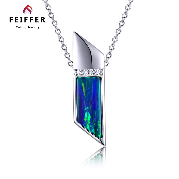Personality Fine 925 Silver Pendant Opal Custom Jewellery Necklaces 925 Sterling Silver New Style Jewelry Fire Opal Necklace