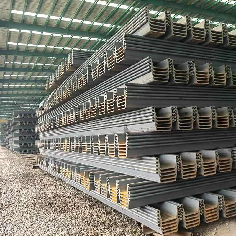 China Supplier Q235 Q355 9m 12m 15m 18m 24m DIN, JIS, AISI, ASTM, GB, BS Type II Type Iiii Z Type U Type Larsen Steel Sheet Pile /Piling for Flood Protector