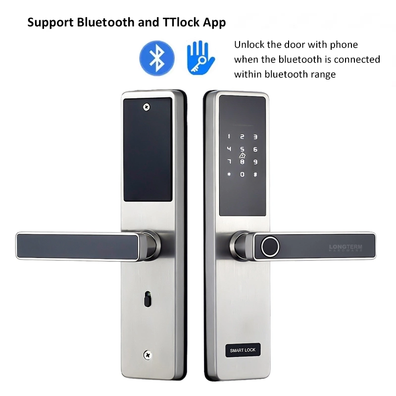 High Security Fingerprint Smart Lock Door Key Card Ttlock APP Electronic Digital Door Lock