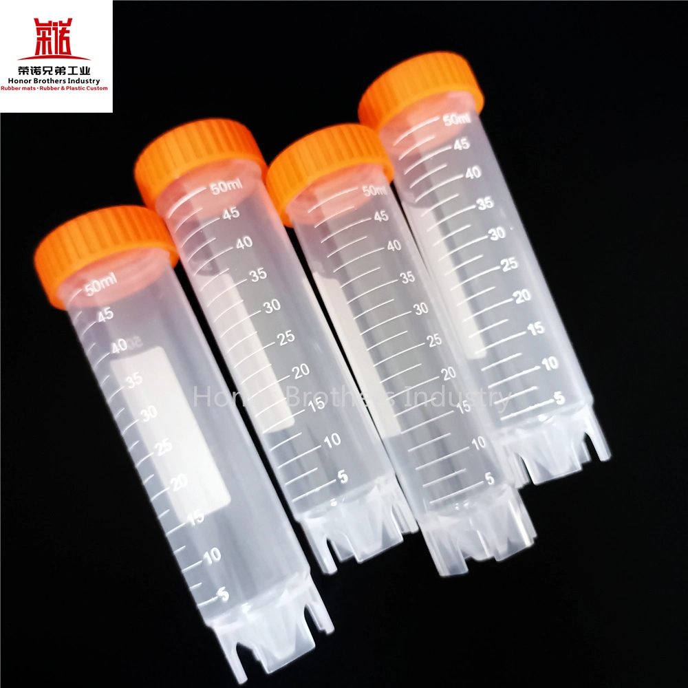 Laboratory Plastic Disposable 50ml PP Reagent Collection Test Tubes with Screw Cap