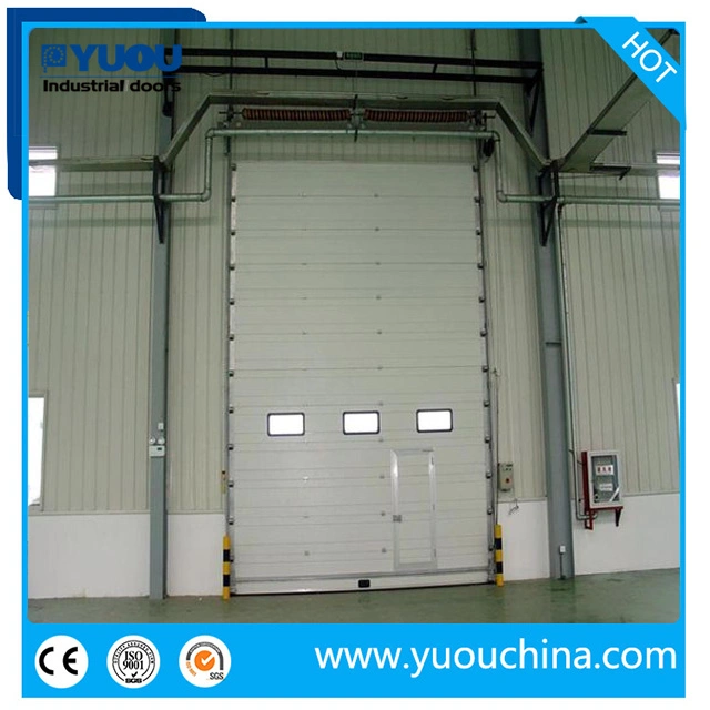 Industrial Automatic Overhead Steel Thermal Insulated Vertical Lifting Sectional Door