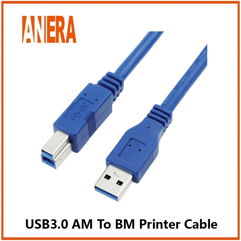 Anera High Speed 5gbps Standard Date Cable USB3.0 Type a Male to Type B Male Printer Cable 3m