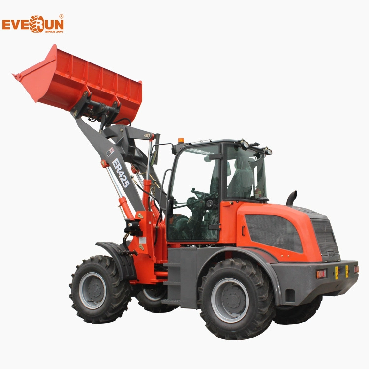 Everun CE Approved Er425 2.5ton Earth-Moving Machinery Multifunction Compact Articulated Front End Mini Wheel Loader