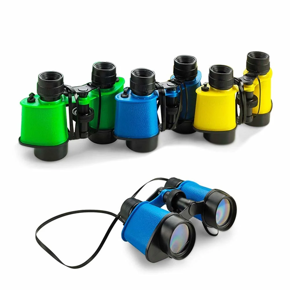 12 Pack Toy Binoculares Prismáticos de la cadena de la boca de los niños con alcance de telescopios