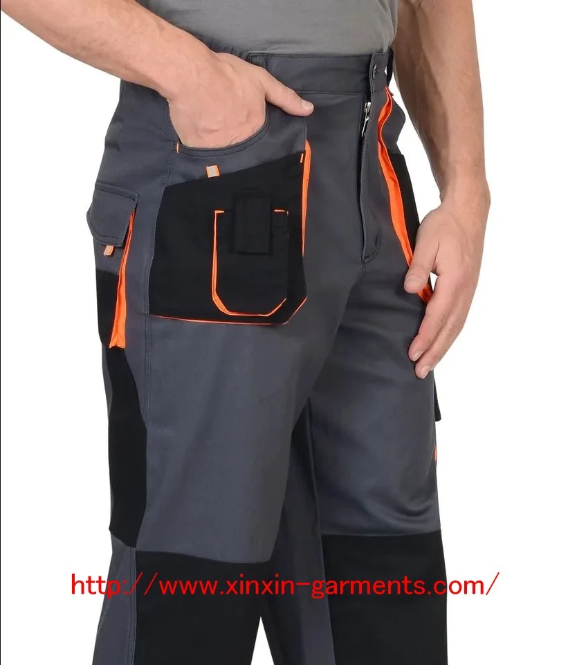 Casual hombres de trabajo al aire libre pantalones de moda, pantalones de algodón, pantalones cortos, pantalones Casual, pantalones de carga, Pantalones personalizados para hombre con reflector elástico (W2319)