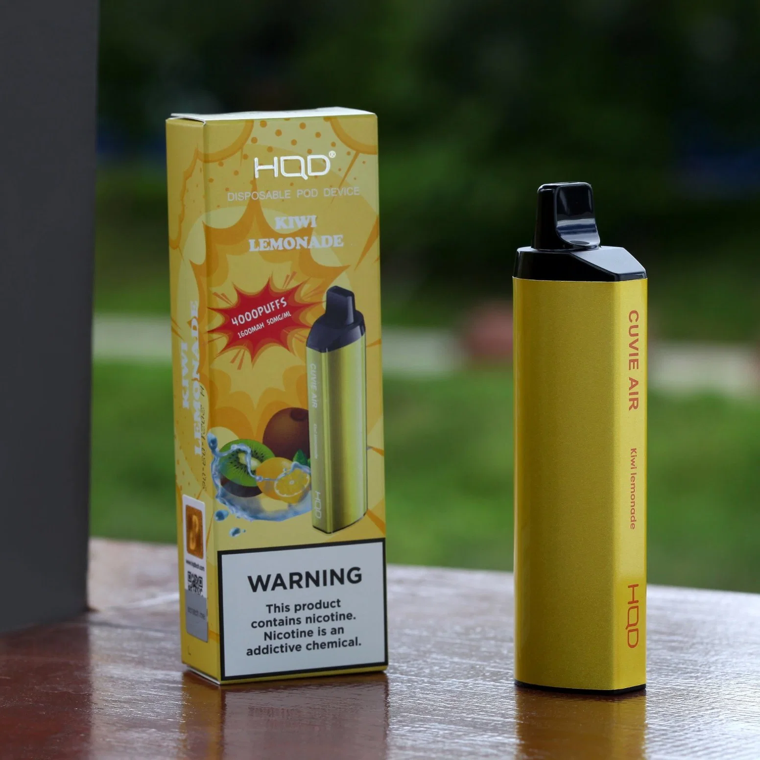 Mejor cigarrillo electrónico HQD Cuvie Air 4000 Puffs Pod desechable Vaporizador recargable