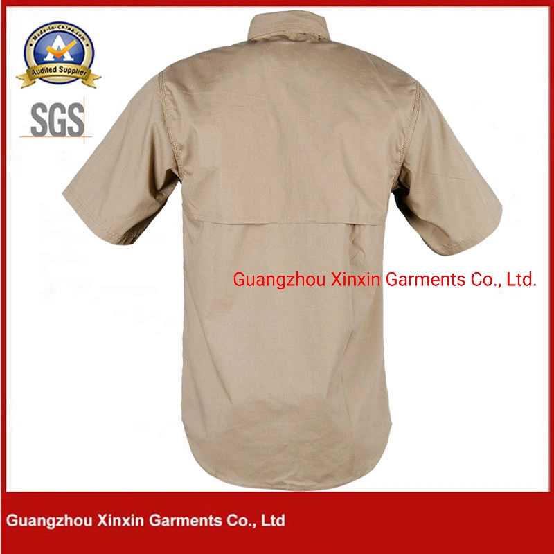 Professionelle Männer Militär Polizei Stil Khaki Shirts Uniform (W2113)
