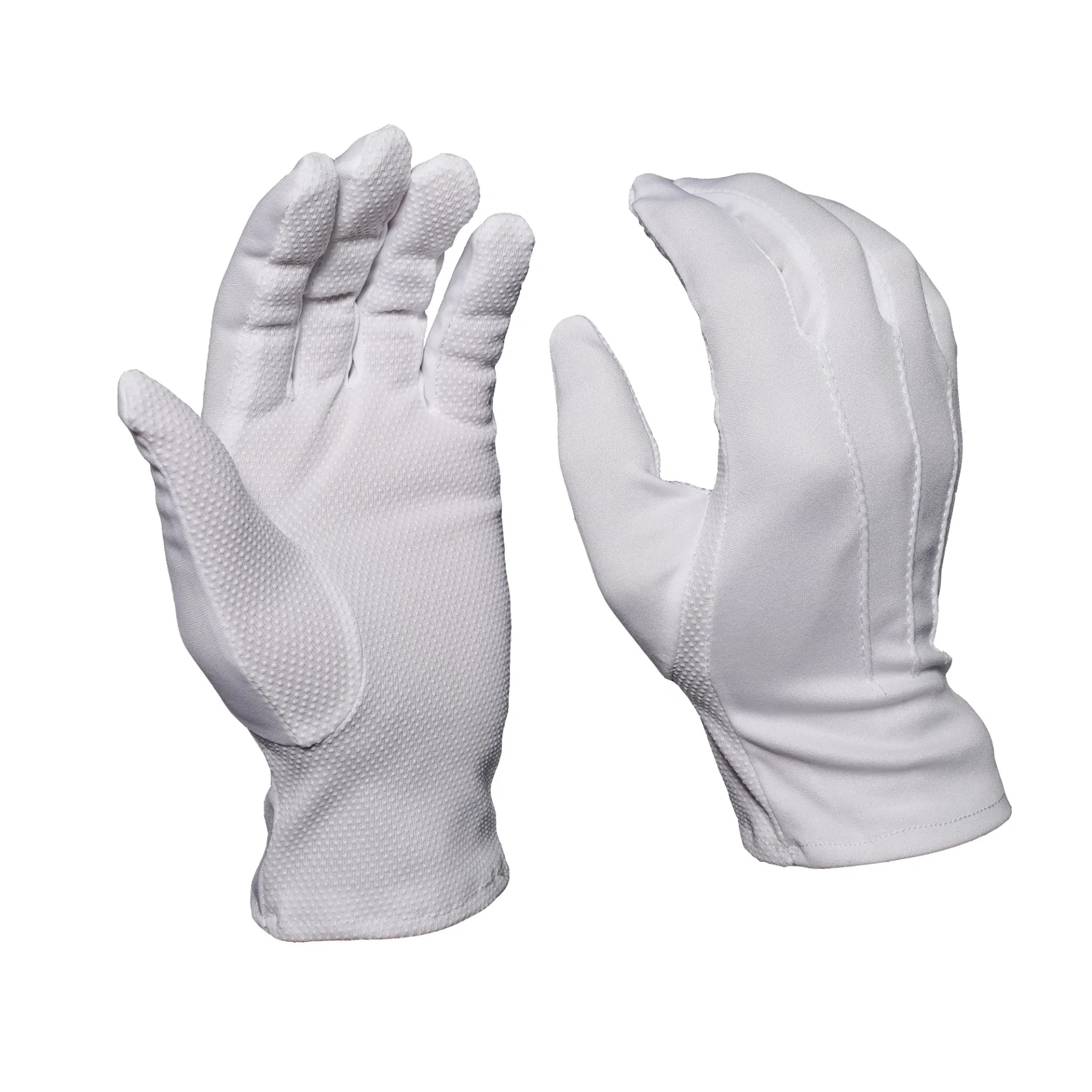 High-End Service Non-Slip Bead White Polyester Gloves Receptionist