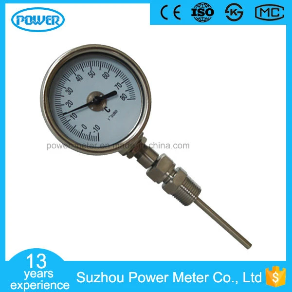 60mm Bimetallic Thermometer Stainless Steel Omni-Directional Temperature Gauge