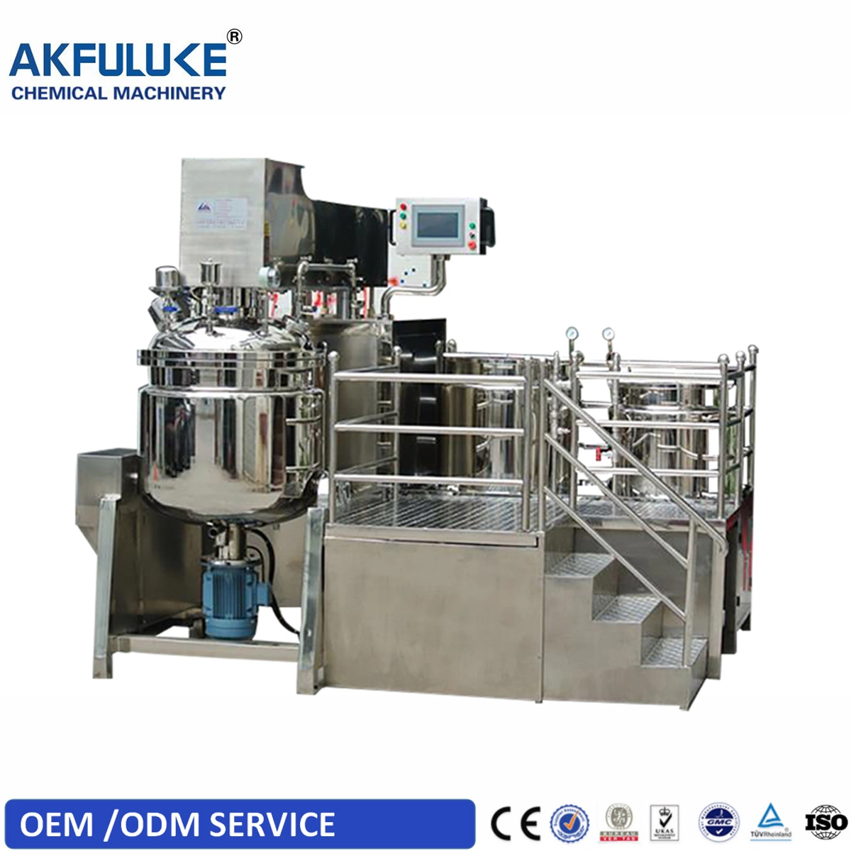 Chemical Mixing Tank Cosmetic Cream Body Lotion Emulsion Vacuum Mixer Liquid Detergent Mixing Machine