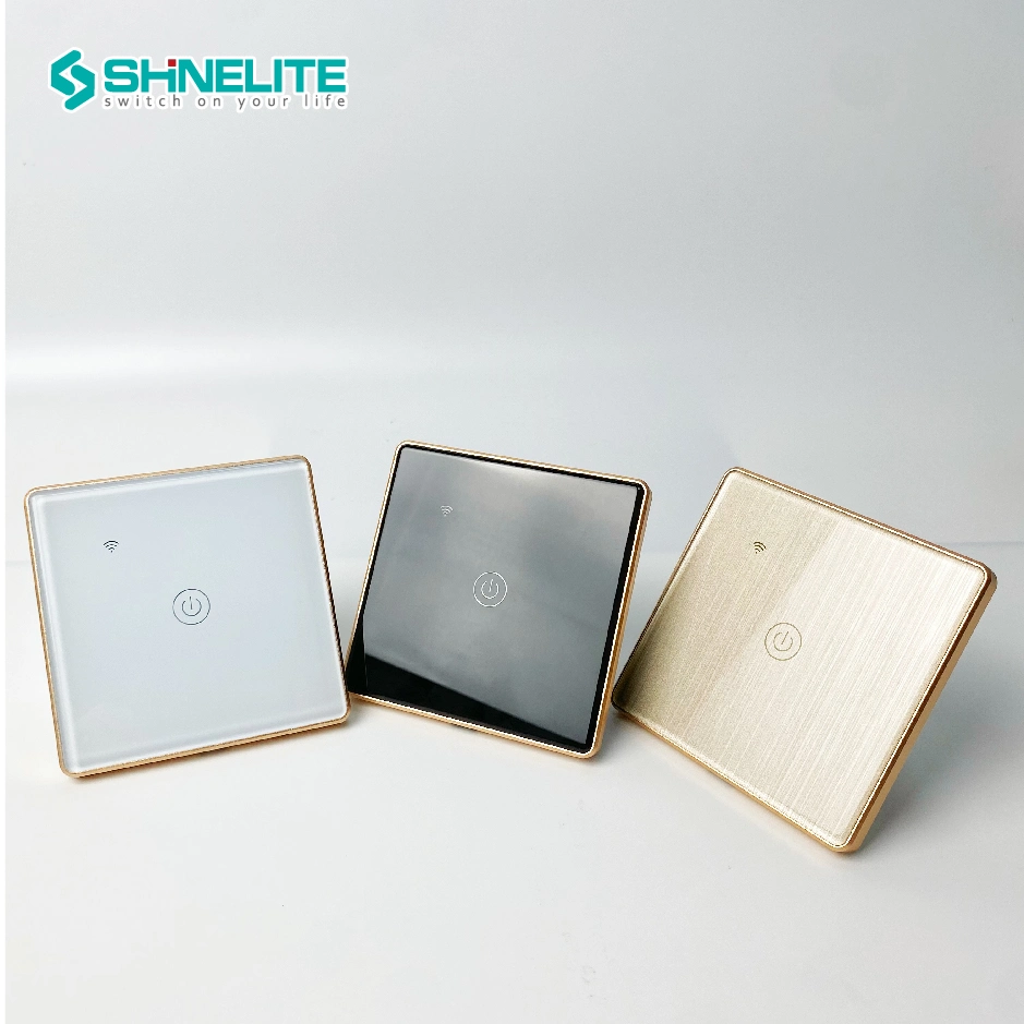 Smart Life APP WiFi Switch 3 Gang Metal Silver Gold Edge