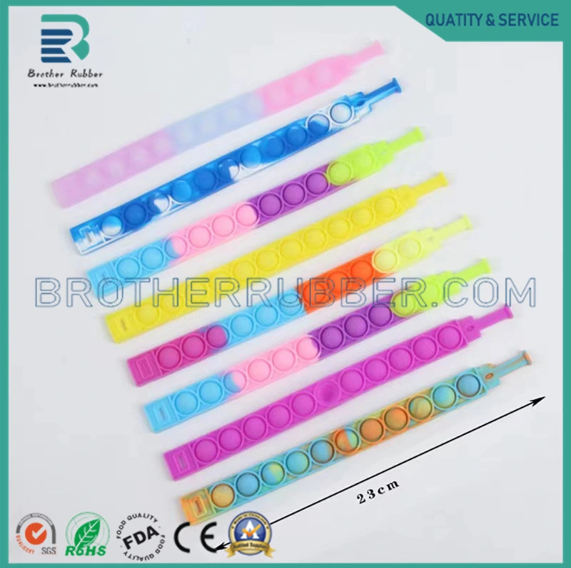 New Silicone Bracelet Bubble Bracelet Puzzle Decompression Decompression Finger Music Silicone Bracelet Toys