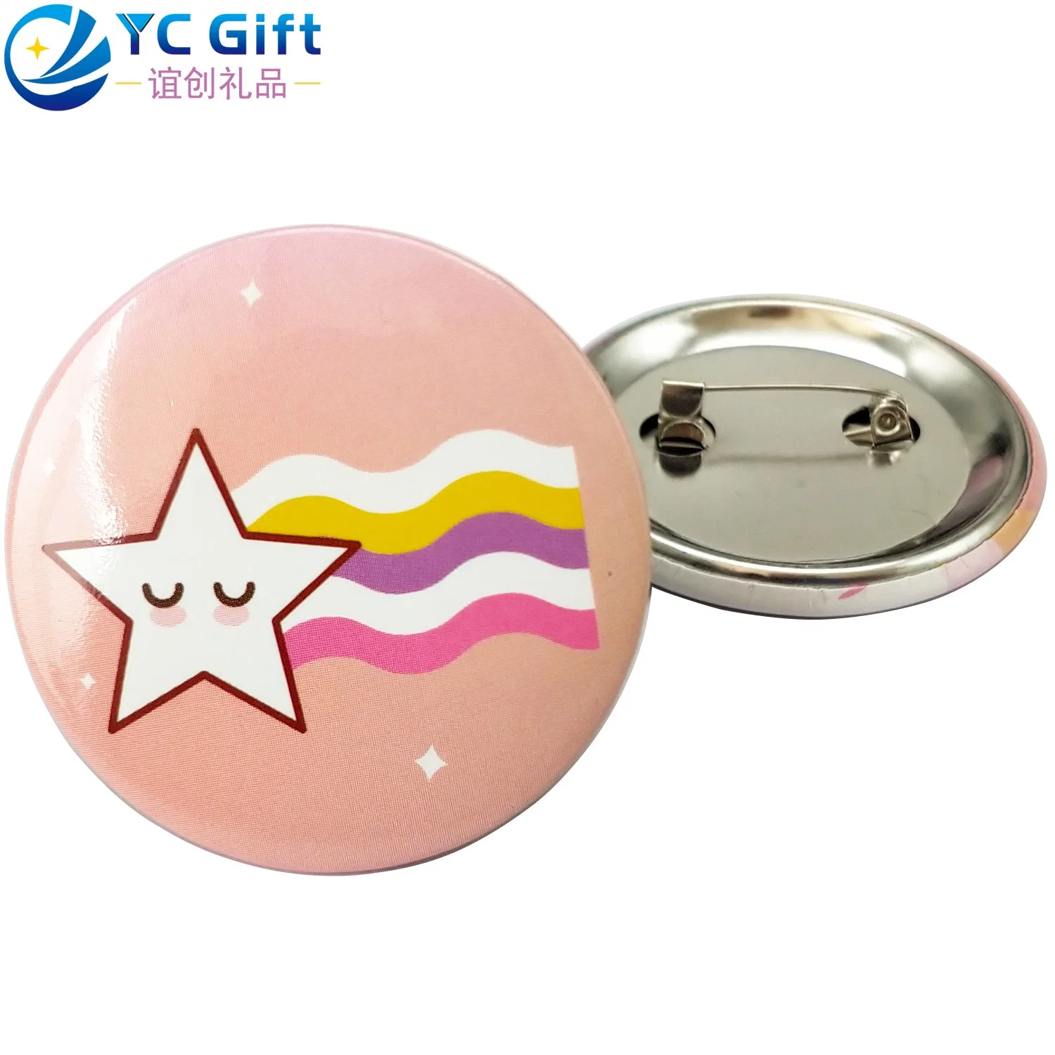 Custom Printing Colorful Cartoon Logo Button Lapel Pin Art Crafts Company Promotional Gift Uniform Decoration Brooch School Sport Tinplate Tin Badge in China