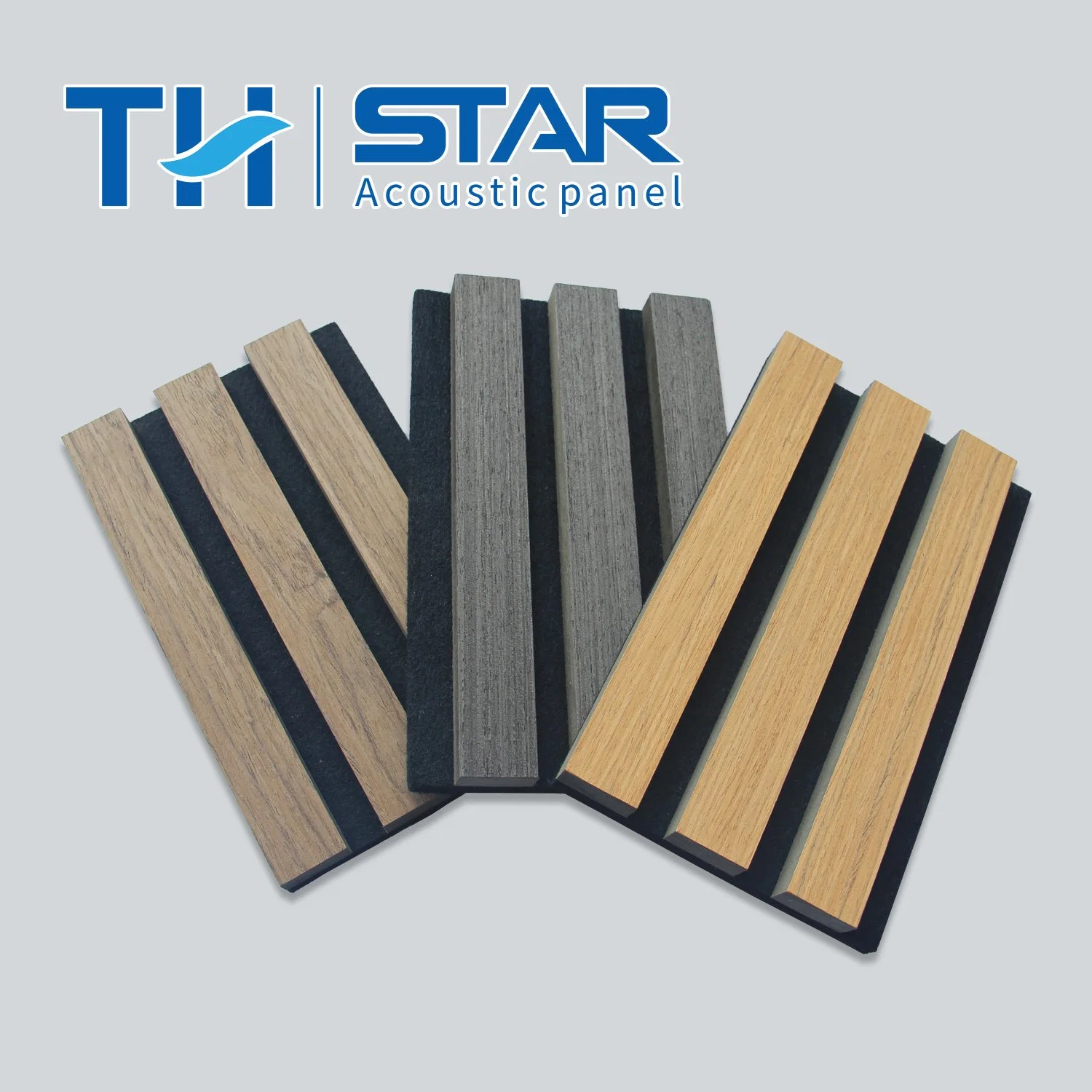 100% Sound Absorption Wool MDF Wooden Board Polyester Fiber MDF Wall Slats Acoustic Wood Panel