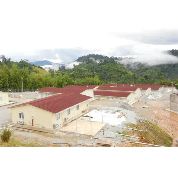 Maison préfabriquée au Sénégal pour le bâtiment temporaire de camp de travailleurs de cabines portables