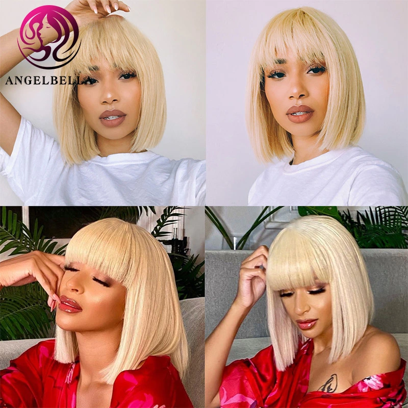 613 Blonde Wigs 100% Human Hair Wigs Wholesale/Supplier Cuticle Aligned Virgin Lace Front Human Hair Blonde with Bangs