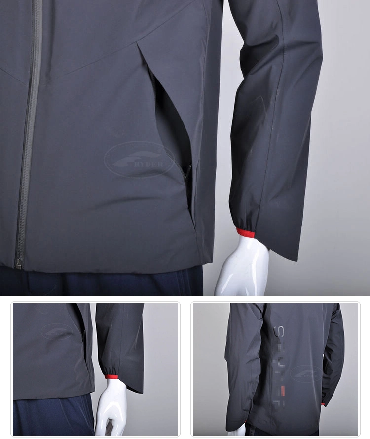 100% Polyester Mens Custom Color Block Outdoor Mountain Jacket Waterproof Windbreaker Jacket