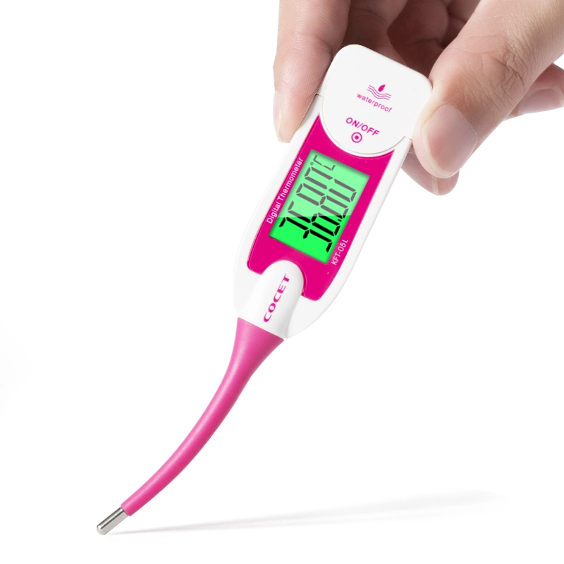 Big Screen Medical Care Waterproof Flexible Tip Oral Digital Clinical Thermometer