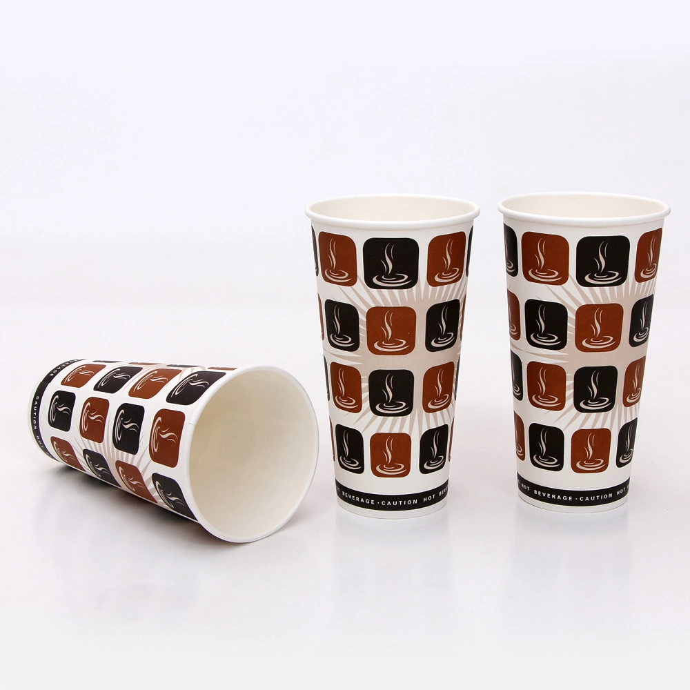 Disposable Tea Coffee Drinking Water Kraft Paper Cup with Bowl Set Price