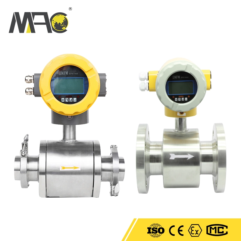 Digital Electromagnetic Flow Meter Sensor Indicator with Flow Transmitter