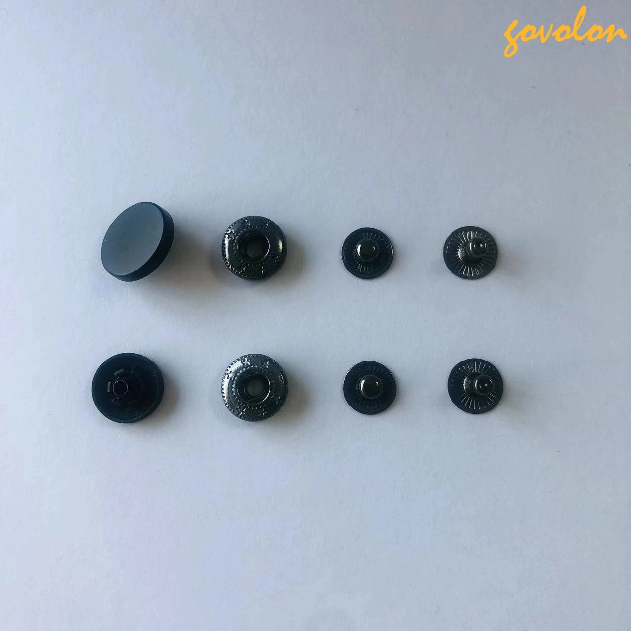 Fashion Round Accessories Black 15mm Garment Shank Metal Button